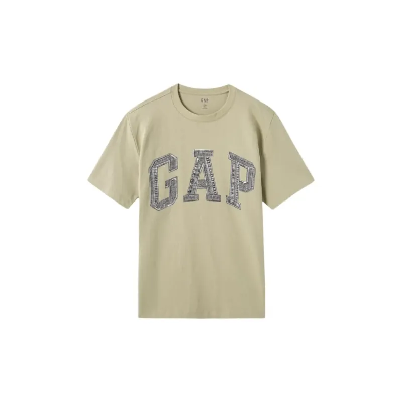 GAP T-Shirts Unisex Khaki+Necklace-1