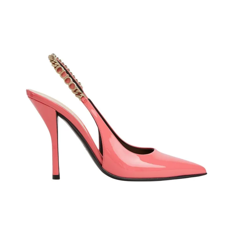 GUCCI Signoria Slim Heel High Heels 10.5cm Women's Pink-1