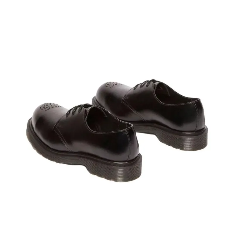 Dr. Martens 1461 Analine Leather Steel Toe Shoes Black-4
