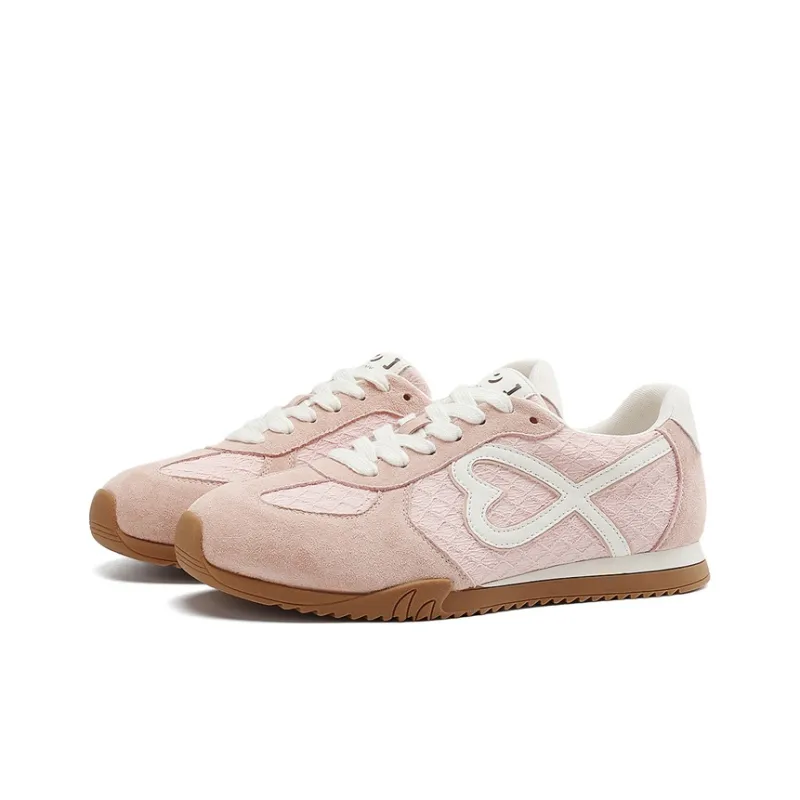 JOSINY Spring Versatile Sporty Style Soft-Sole Skateboard Shoes Fashion Lightweight Casual Shoes Women's Light Pink-1