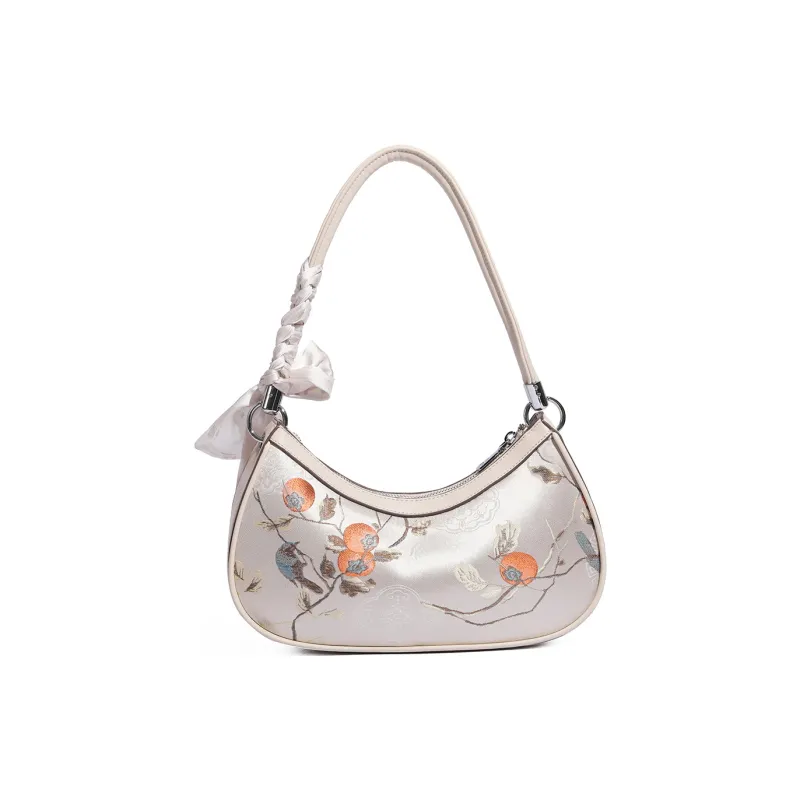 MISS GAIL Synthetic Leather Shoulder Bag Women's Ecru-1
