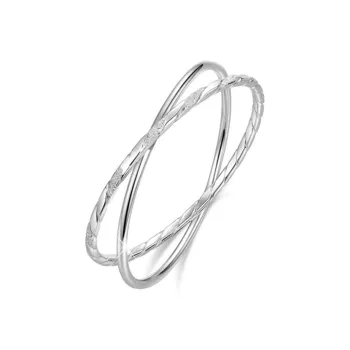 Two Joys 999 Fine Silver Bangles Women's