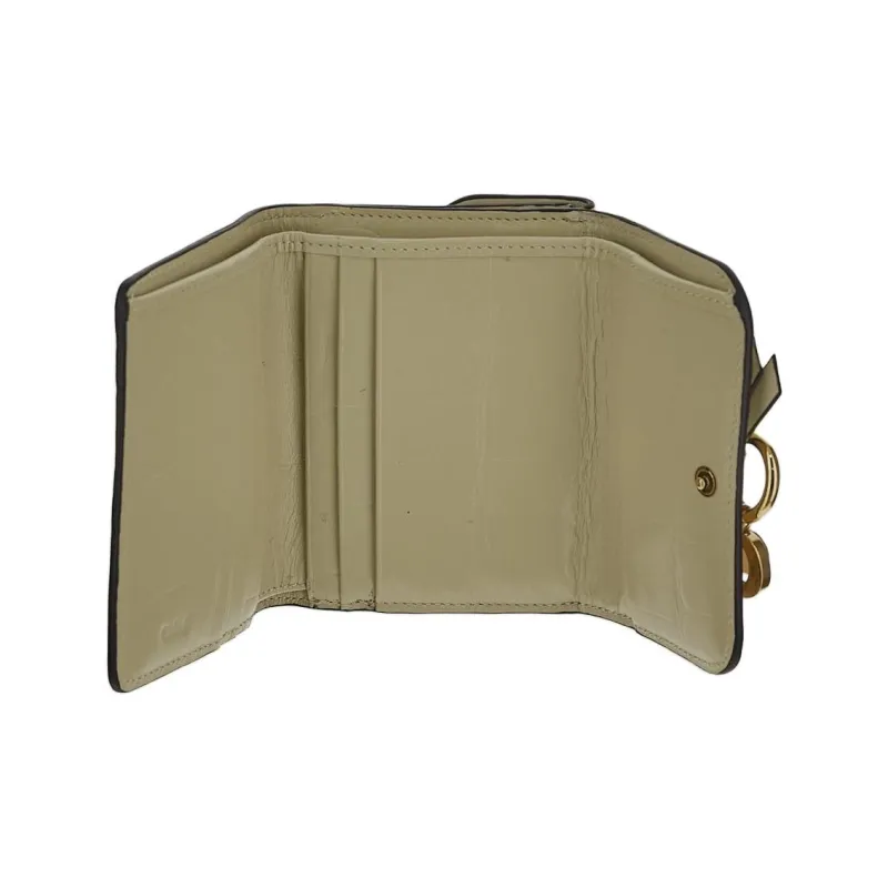 Chloe Calfskin Wallet Regular Women's Green-3