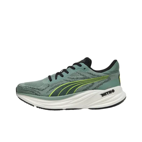 PUMA Magnify Nitro 2 Anti Slip Wear Resistant Low Top Casual Running Shoes Men's Green