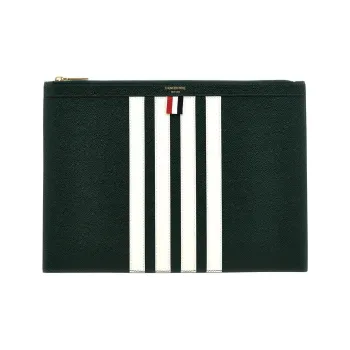 THOM BROWNE· Calfskin Clutch Medium Size Men's Green