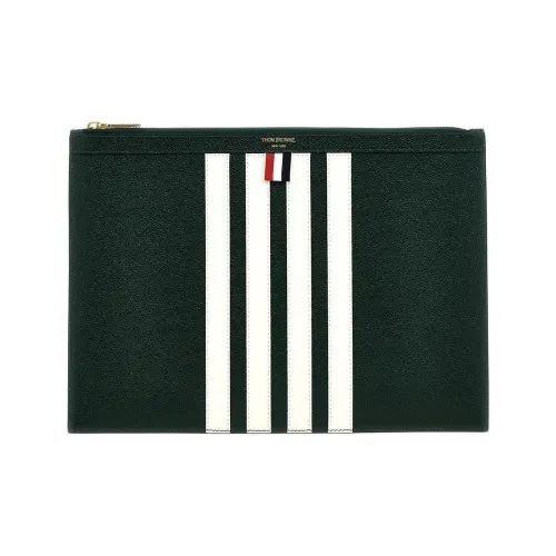 THOM BROWNE· Calfskin Clutch Medium Size Men's Green
