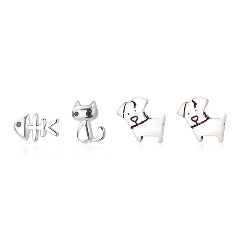 SHEEHHYY Alloy Stud Earrings Women's-4