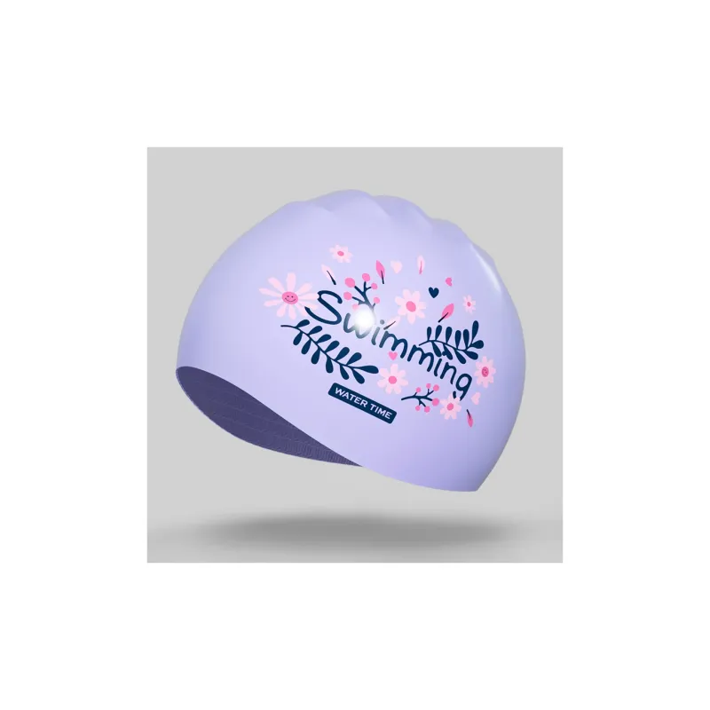 Watertime Swimming Caps Silicone Women's Purple-3
