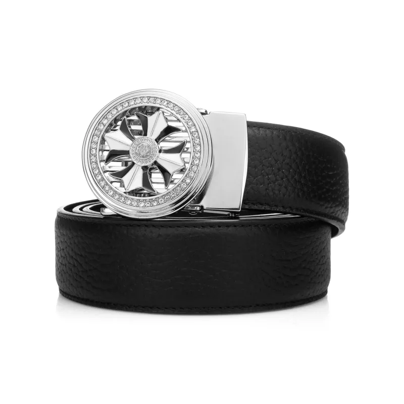 SEPTWOLVES Cow Leather Leather Belts Men's Width 3.5CM-1