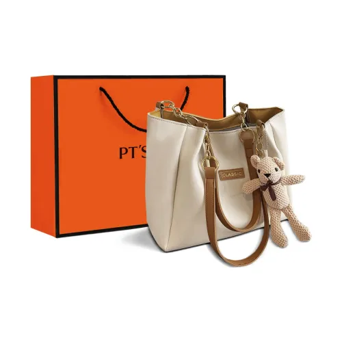 PT'SON Cow Leather Portable Underarm Shoulder Bag, Tote Bag, Shopping Bag Regular Women's Multicolor
