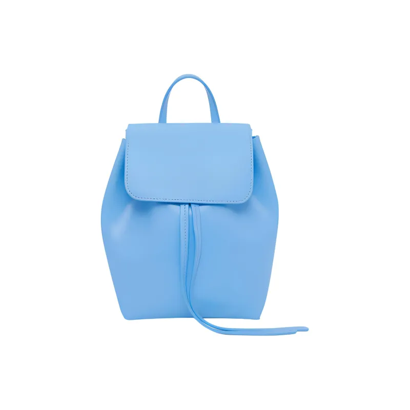 MANSUR GAVRIEL Smooth Calf Leather Backpack Mini Women's Blue-0