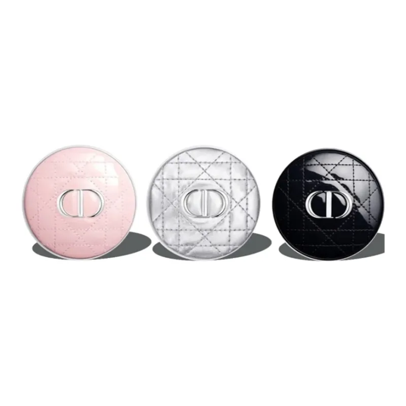 DIOR Pink Glossy Finish Wicker Pattern With Moisturizing Shine Air Cushion Case Convenient-2