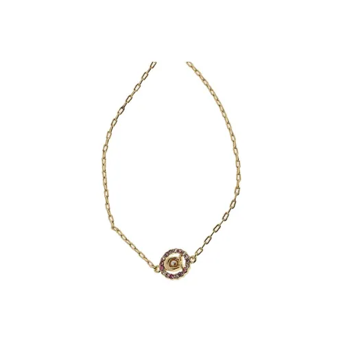 COACH Brass, Crystal Necklaces Women's Gold