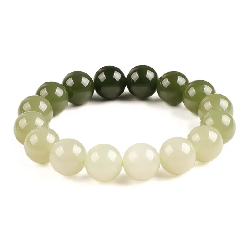 TAMINA Bracelets Pale Greenish White Jade Unisex-0