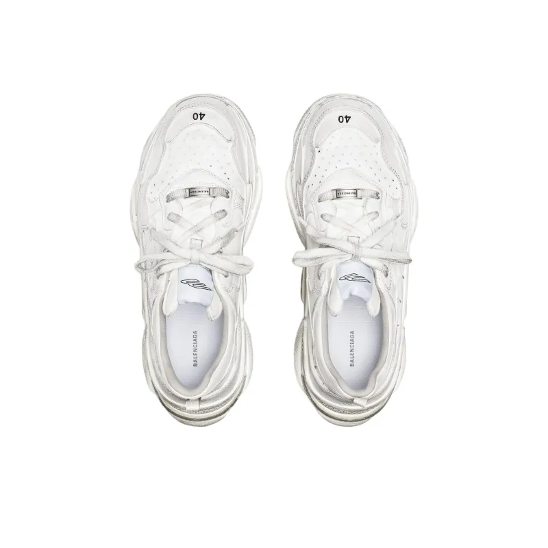 Balenciaga Triple S Low Top Casual Shoes Women's White-4