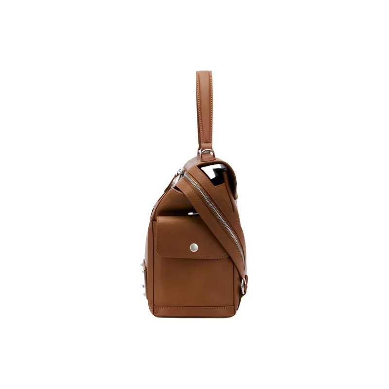 MCMIKO Cow Leather Backpack Regular Women's Nut Brown-5