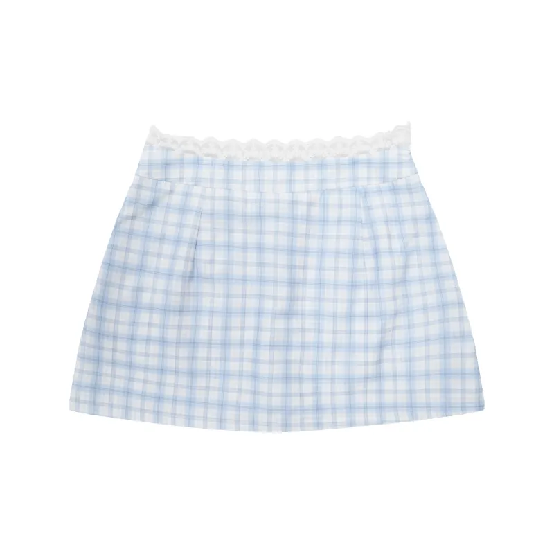 NTOT Casual Short Skirts Women's Blue-1