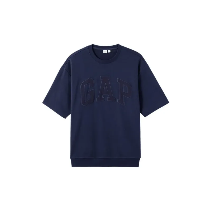 GAP T-Shirts Unisex Marine Blue+Necklace-1