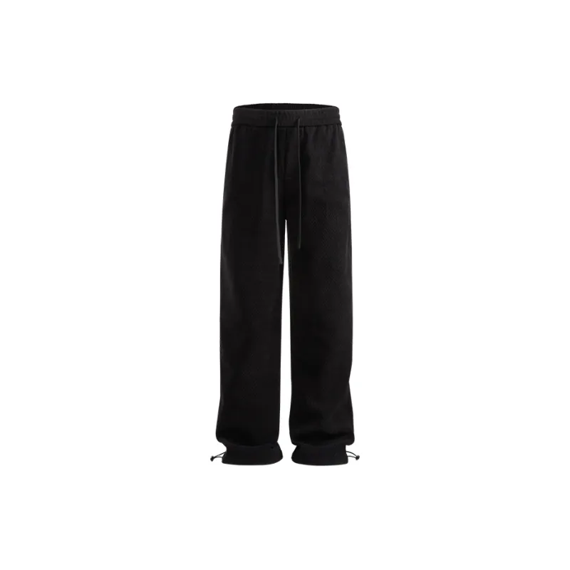 REDCHARCOAL Knitted Sports Pants Men's Black-0