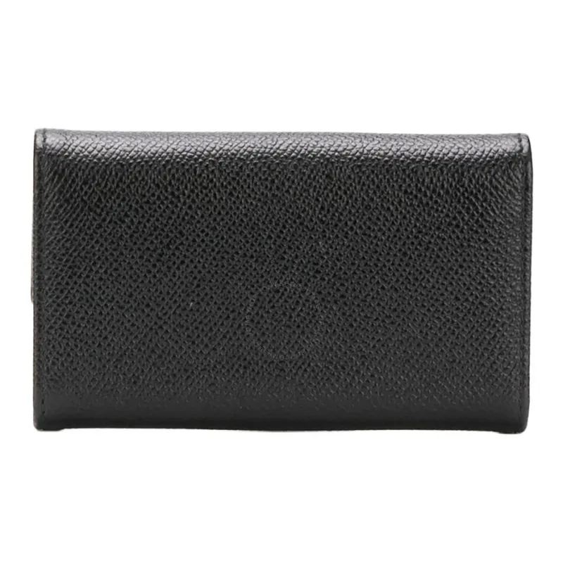 FERRAGAMO Leather Key Pouch Women's Black-1