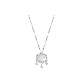 Zheng Baifu Glass Cat Eye Necklaces Women's