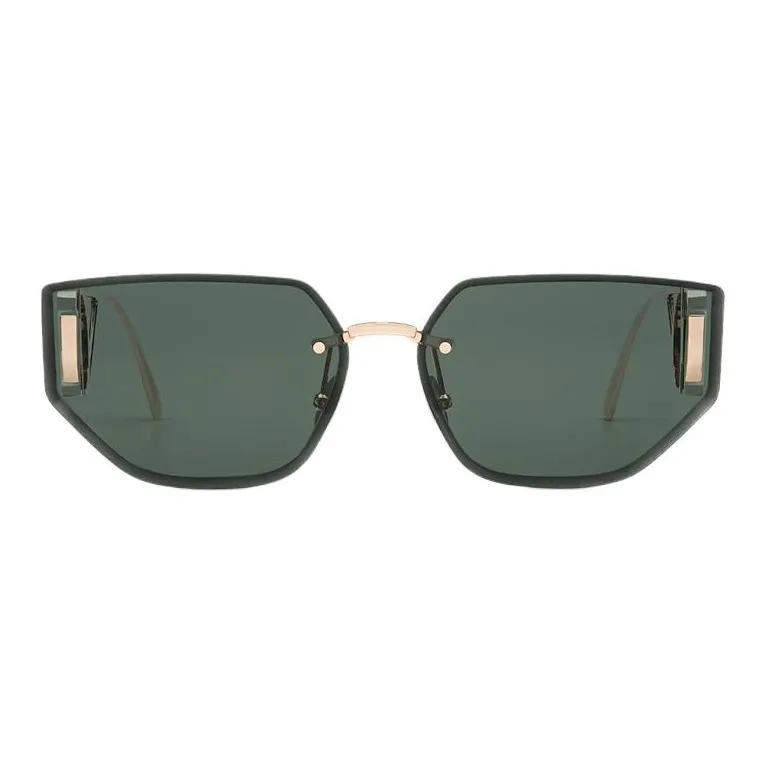 DIOR Metal Irregular Shape Sunglasses Women's Gold-1
