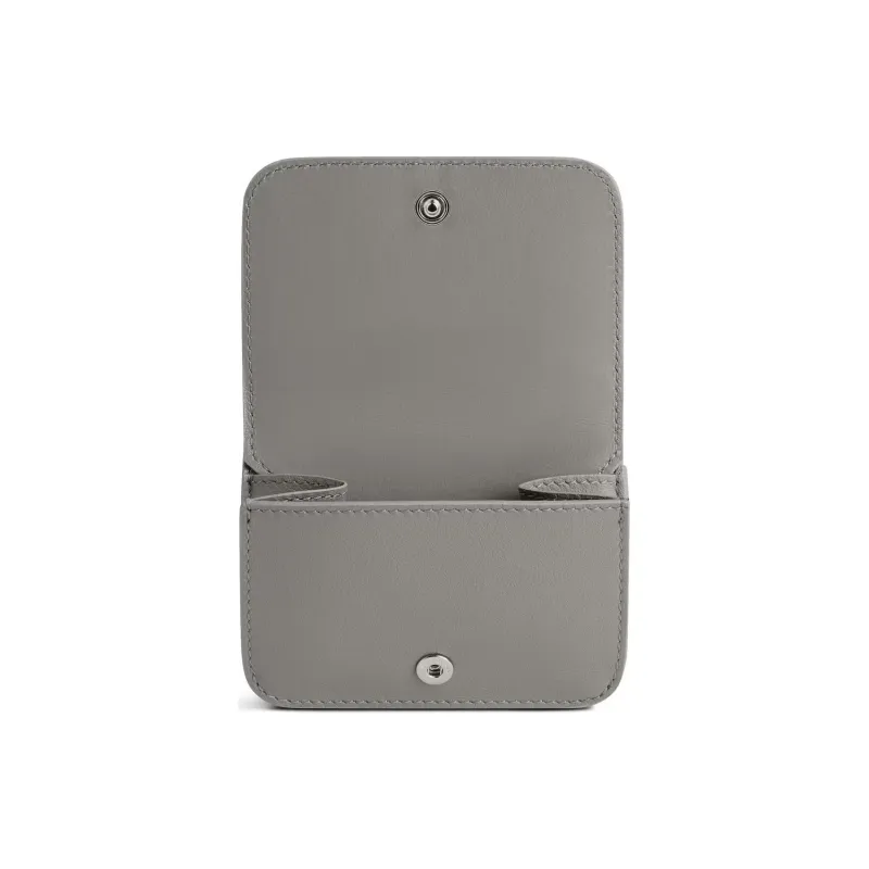 Balenciaga Calfskin Wallet Mini Women's Gray-2