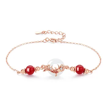 Lao Feng Xiang Hetian Jade Bracelets White Jade Women's