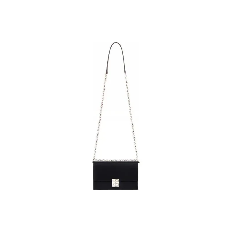 Givenchy Smooth Cow Leather Box Bag Crossbody Shoulder Bag Medium Size Women's Black-1