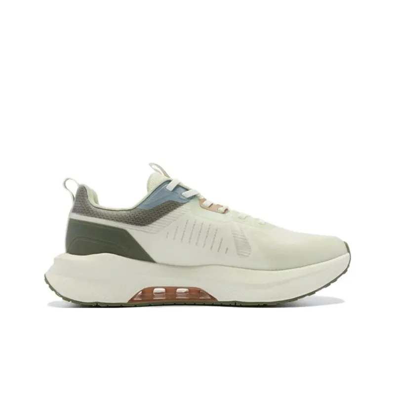 QIAODAN Cushioning, Lightweight, Breathable Low Top Casual Running Shoes Men's Beige Green-1