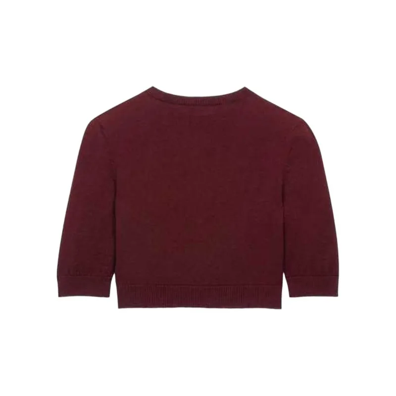 SAINT LAURENT SS25 Knitwear Women's Burgundy-1