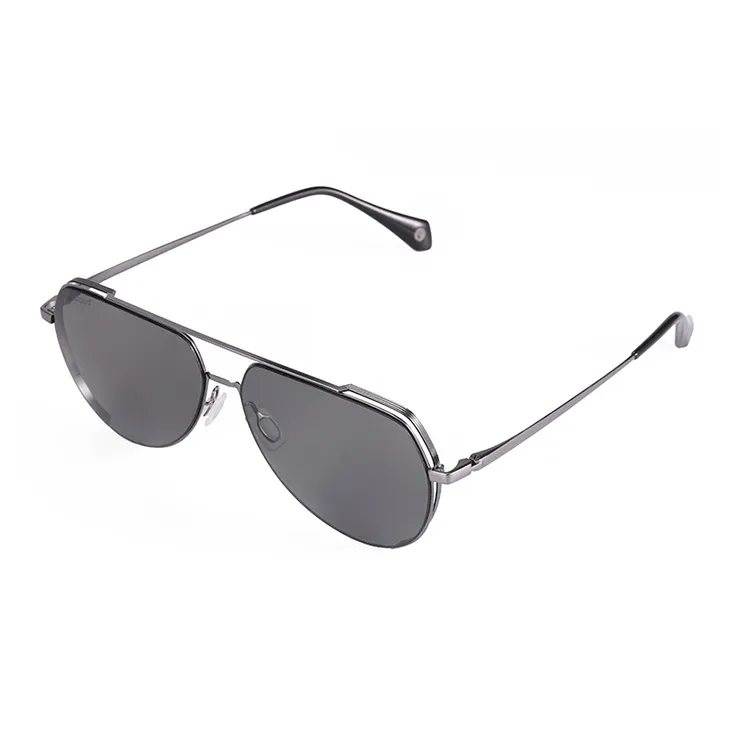 ZIPPO Aviator Sun Protection Sunglasses Unisex BK-Matte Black/GY-Antique Copper Gray-5