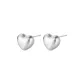 Matte Heart Stud Earrings[Silver]1 Pair Eh-2410.ebA