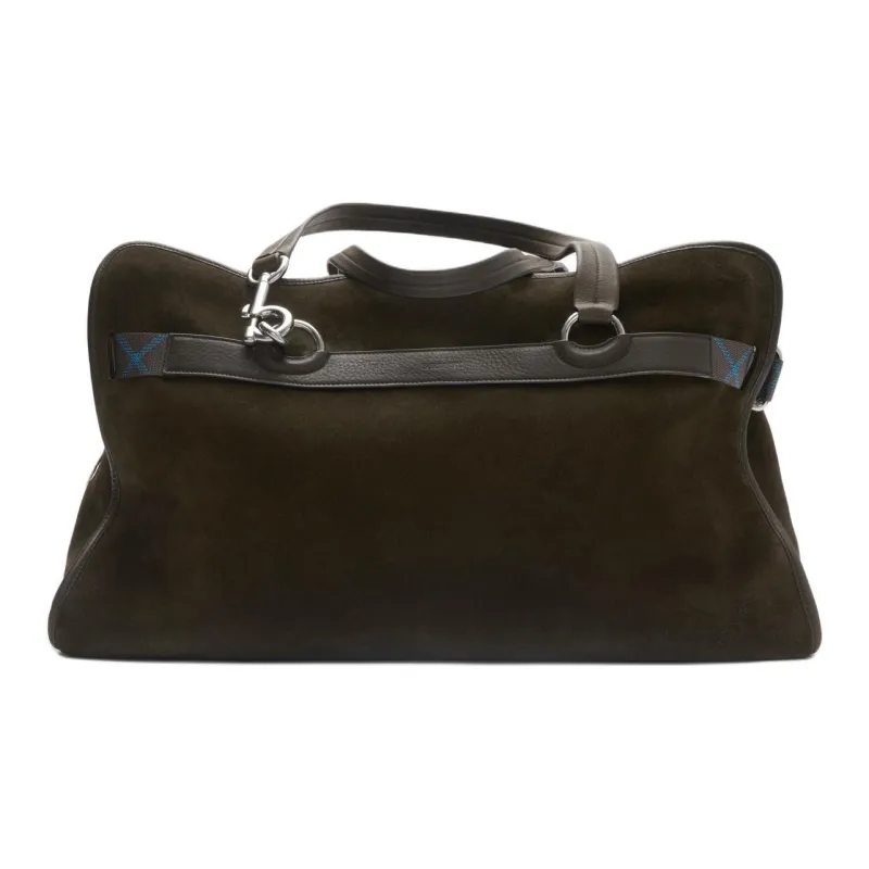 Burberry Calfskin Travel Bag Men's Brown-0