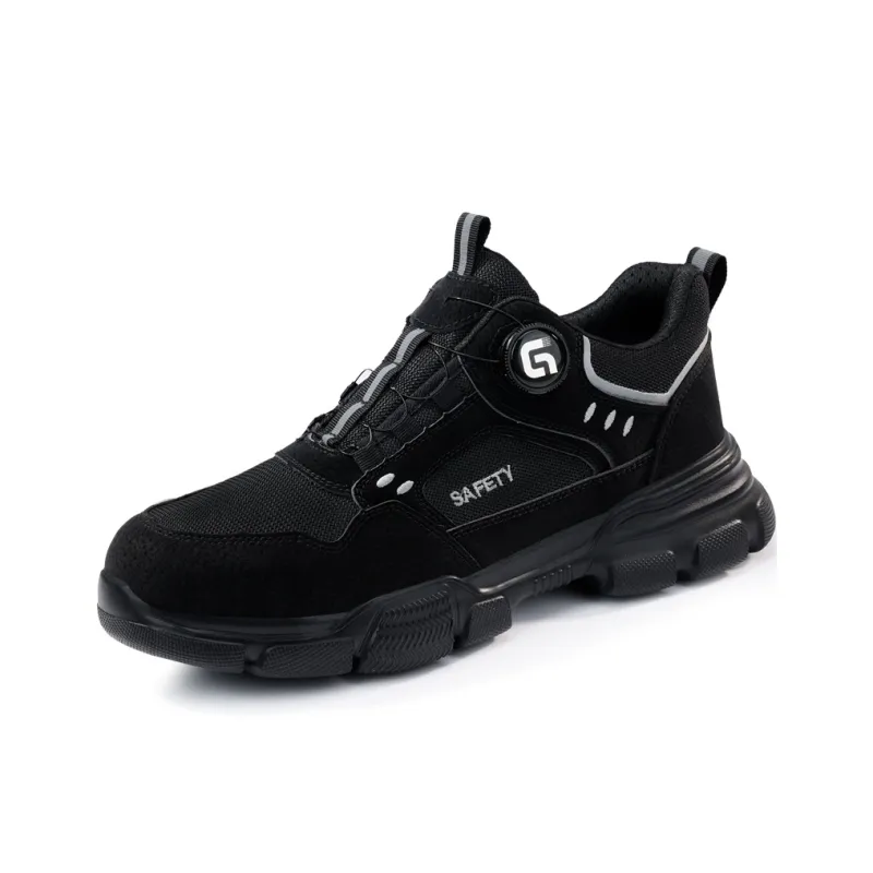 Blue Gull Shield Cushioned Wear-Resistant Lightweight Low-Top Outdoor Shoes Unisex Black-1