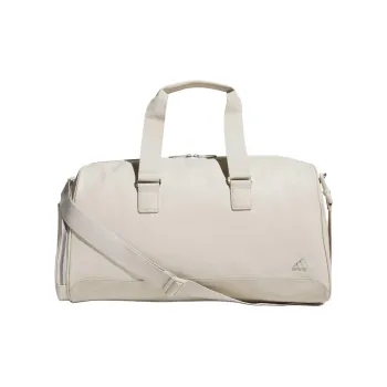 Adidas Polyurethane Boston Bag Portable Travel Bag 27.5L Unisex Gray White