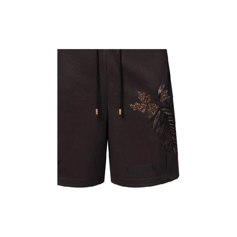 LOUIS VUITTON Embellished Jersey Shorts-4