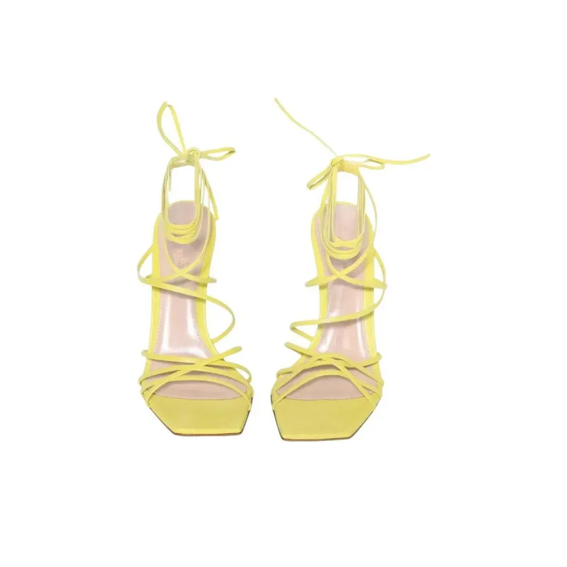 GIANVITO ROSSI Sorrento Strap Sandals Women's Yellow-2