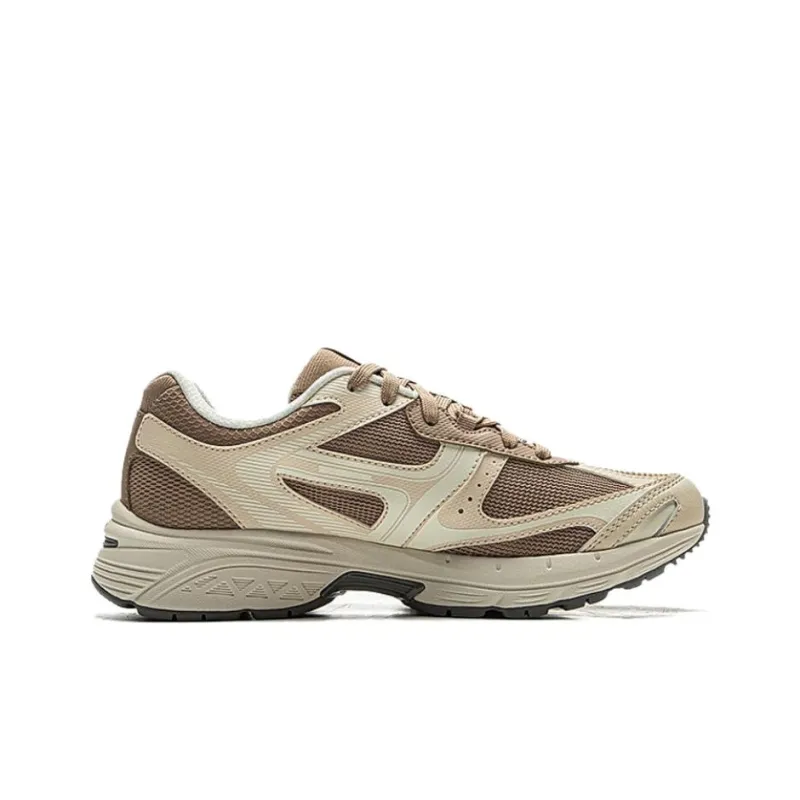 LiNing Pentium P1000 Anti-Slip And Wear-Resistant Coverage Low-Top Casual Running Shoes Women's Brown Beige-1