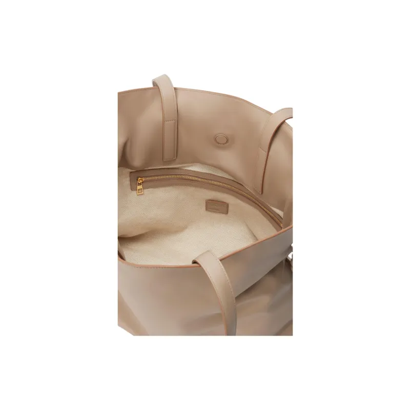 LOEWE Flamenco Napa Calf Leather Clutch Large Size Women's Sand-4