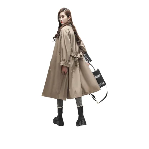 Ancient Alley Trench Coat Women's Mushroom