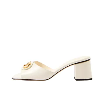 Valentino Vlogo Slide Slippers Women's White
