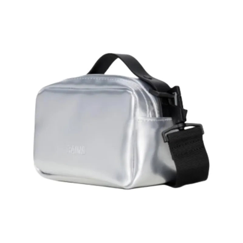 Rains Waterproof Material One Shoulder Handbags Women's Silver-1