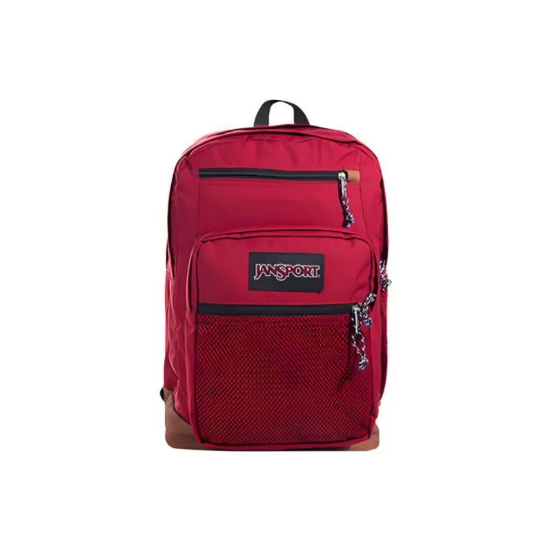 JanSport Polyester Backpack Large Size Unisex Burgundy-0