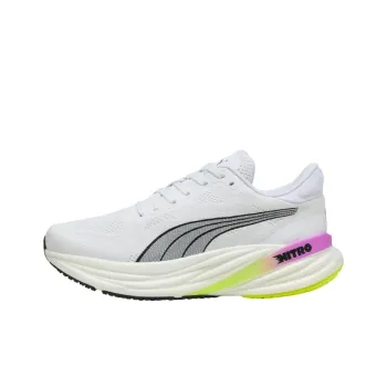 PUMA Magnify Nitro 2 Cushioned Slip Resistant Low Top Casual Running Shoes Women's White