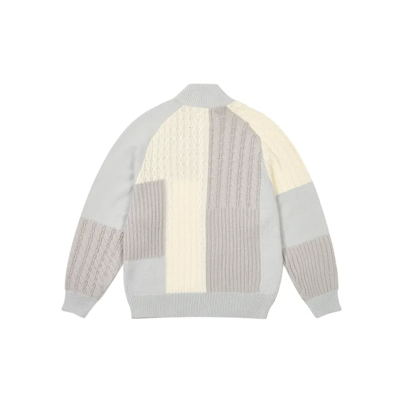 PALACE Patchwork Zip Knit-1