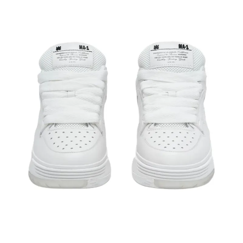 AMIRI MA 1 Low Top Skateboard Shoes Men's White-4
