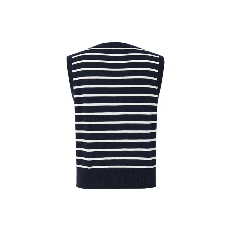 Hopeshow Knitwear Women's Navy Blue Stripes-1