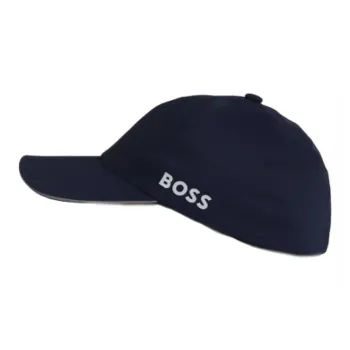 HUGO BOSS Polyester Elastane Baseball Caps Men's Marine Blue