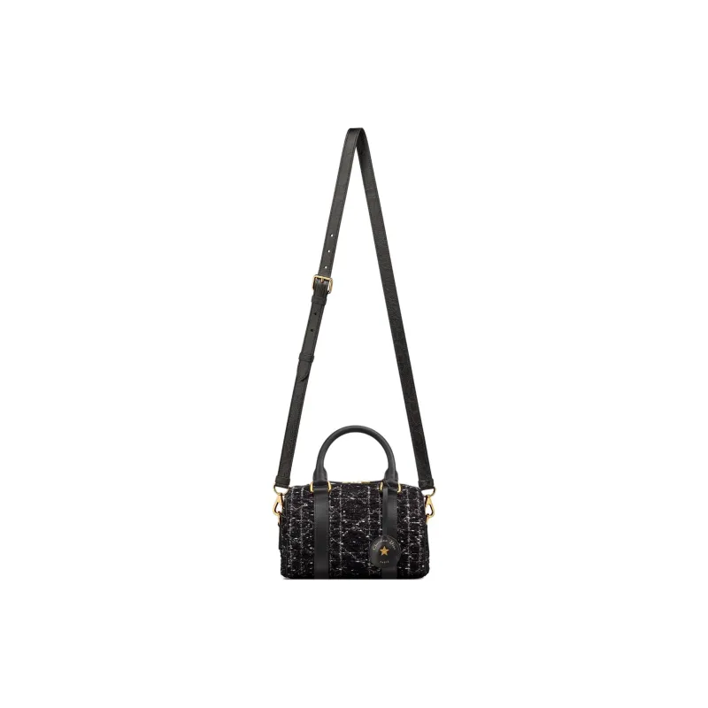 DIOR Groove Cotton Shoulder Bag Crossbody Bag Handbag Women's Black-1